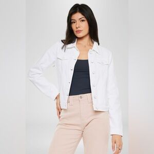 KanCan White Delora Denim Jacket 100% Cotton NWT Size XL